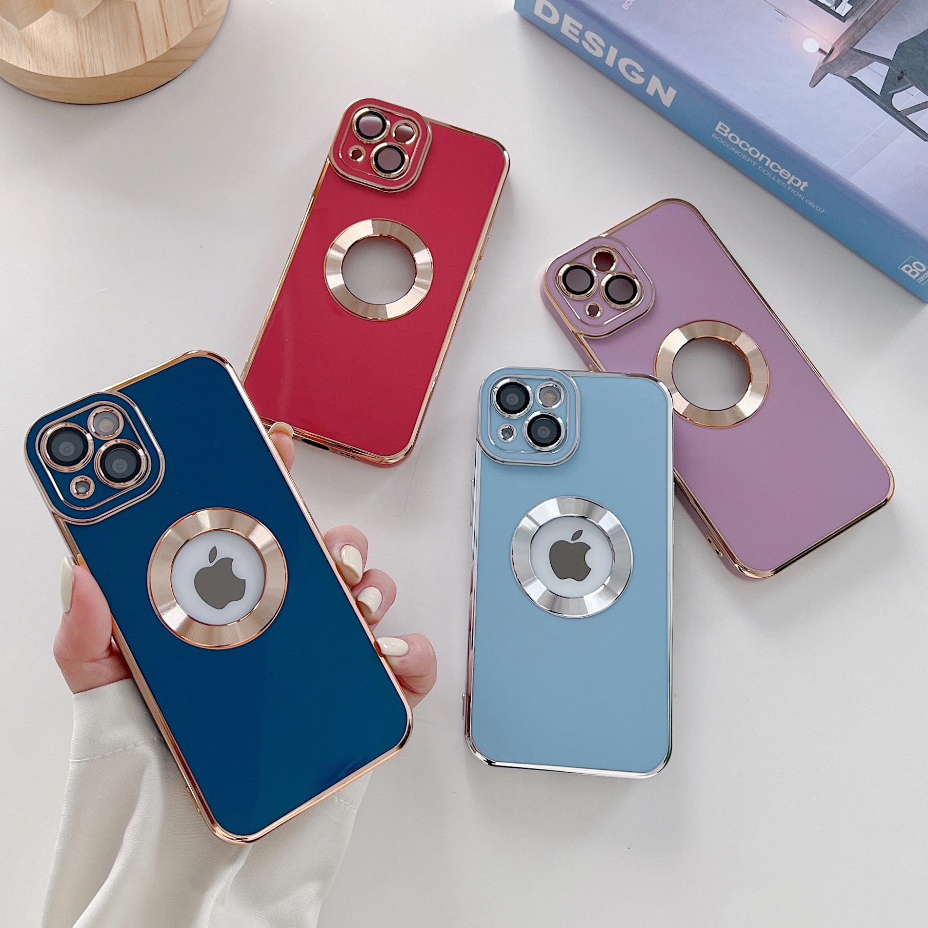 Luxury Fashion Soft Plating Phone Cases For iPhone 14 13 12 11 Pro Max 14 Plus Hollow Out Silicone Protective Cover Accessories