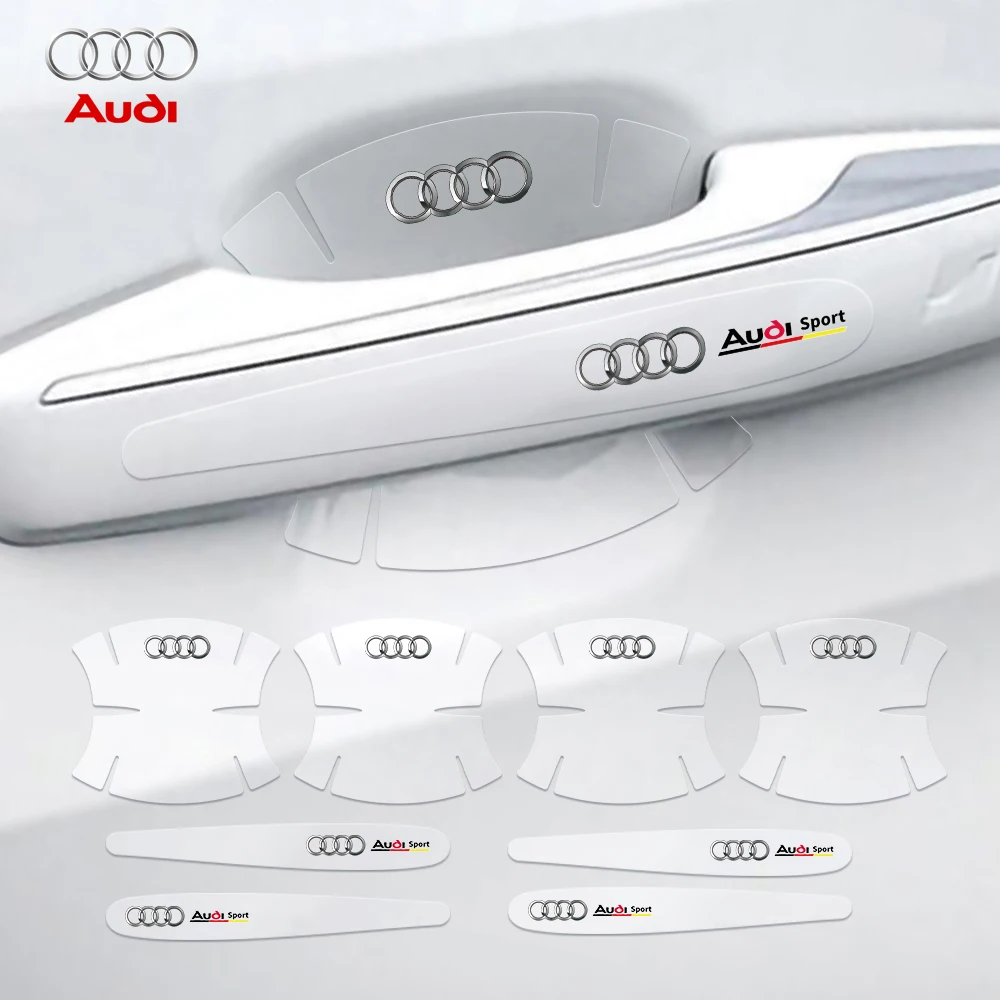 Защитная пленка для дверных ручек автомобиля аксессуары Audi S Line A4 B8 B7 A3 8P 8V A6 C7 C6 Q5 8R