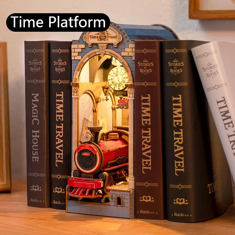 

LED DIY Book Nook Kit Wooden Magic Harry Cabin Bookshelf Model 3D Calligraphy Dollhouse Art House Home Decoration Toy Gifts