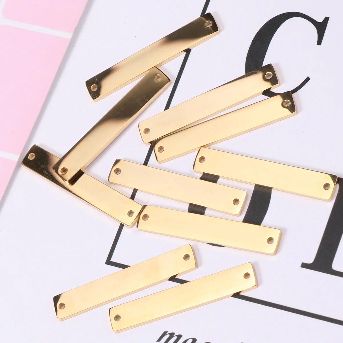 4x Stamping Bar Blanks Jewelry Stamping Blanks Stamping Blanks Stainless Steel Stamping Bar Blank Horizontal Pendant