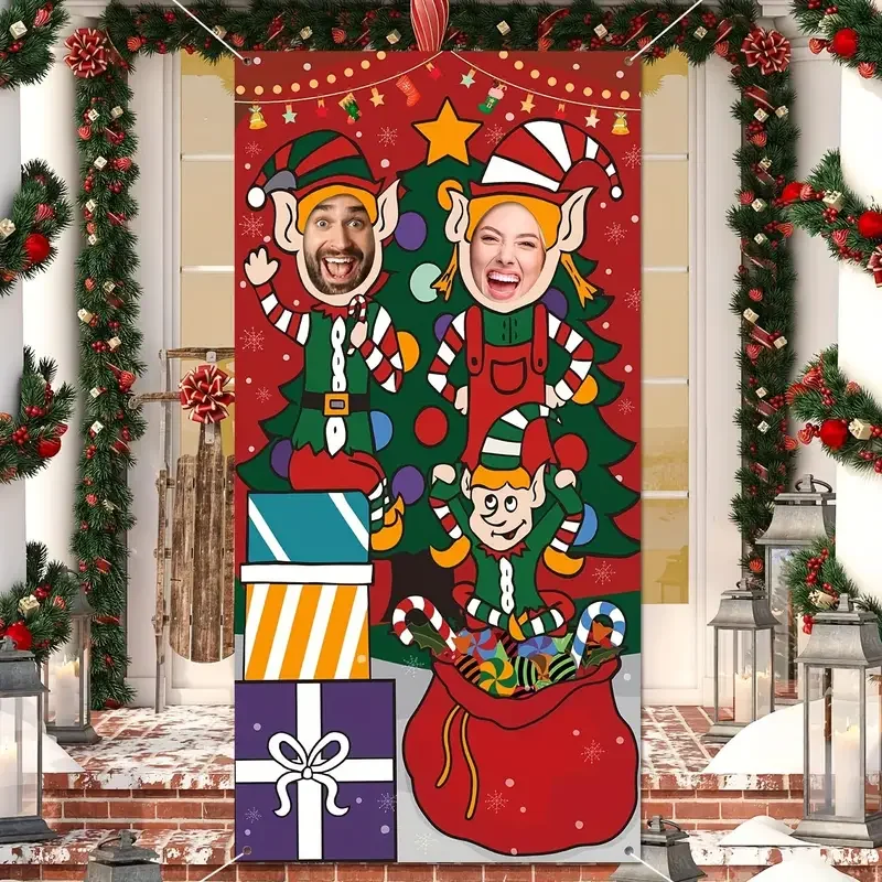 1 шт. 8*0 9 м Рождественский эльф открытая дверь задний фон ткань Рождественская