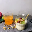 Милая полосатая кружка для жира домашняя кружка для мороженого чашка для молочного завтрака овсянка креативная кружка из боросиликатного стекла кружка для воды стакан для вина