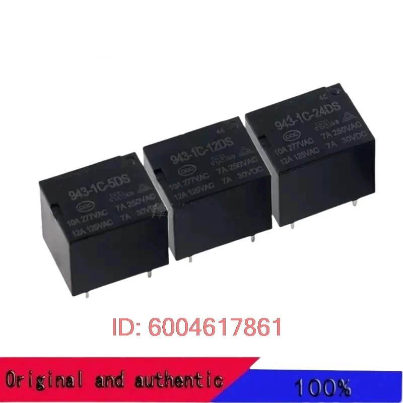 10 шт. 100% новые оригинальные реле 943-1C-5DS 5VDC, 943-1C-12DS 12VDC, 943-1C-24DS 24VDC, 5-контактные, 12А. (art.: 3920d91d15249) - 3920d91d15249