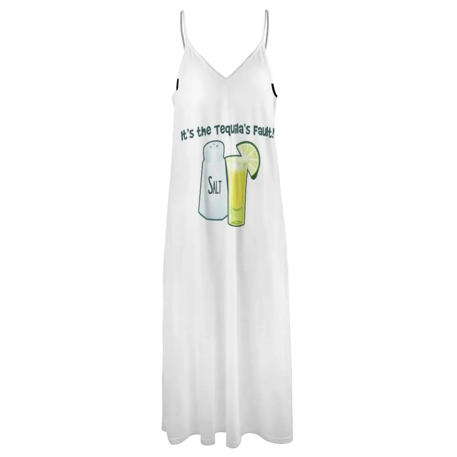 Это вина текилы! Платье без рукавов Женская одежда женское вечернее платье