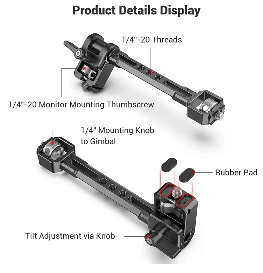 SmallRig регулируемое крепление монитора для DJI RS / RSC/RS 2/для ZHIYUN CRANE 3/CRANE 3S/ WEEBILL-S MOZA