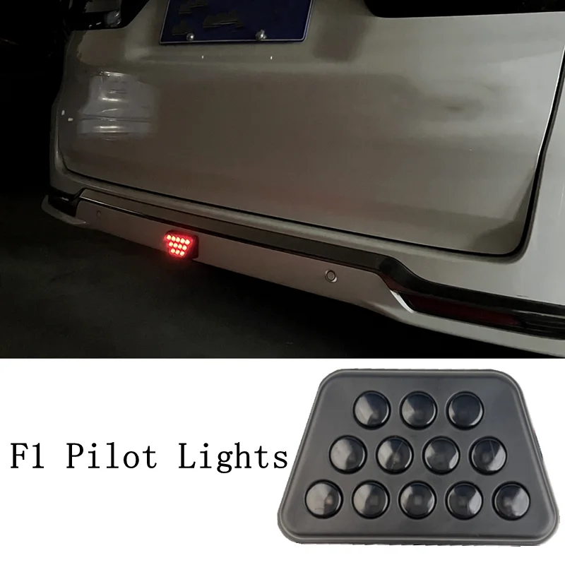 

F1 Style Led Brake Pilot Lights For Car Motorcycle 12 led Rear Tail Lights Auto Warning Reverse Stop Safety Lamps DRL 12V