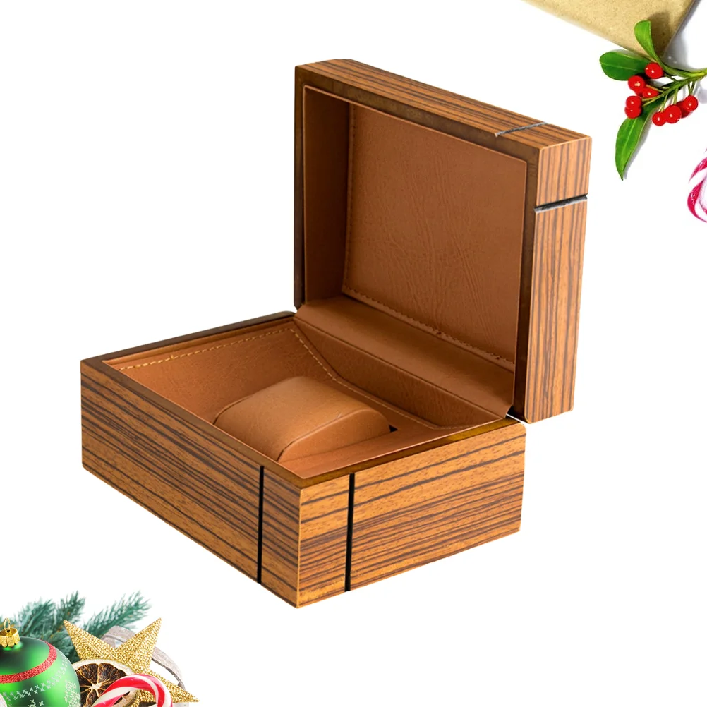 

Jewelry Gift Boxes Wood Watch Case Watch Store Watch Case Bin Organizer Single Watch Storage Box Wooden