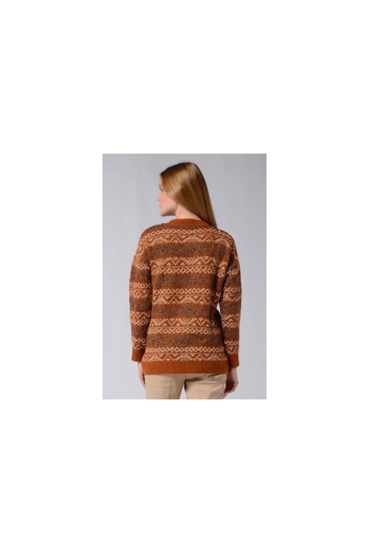 

Women Silvery Tile Kazakh senli Women Muslim Sweater