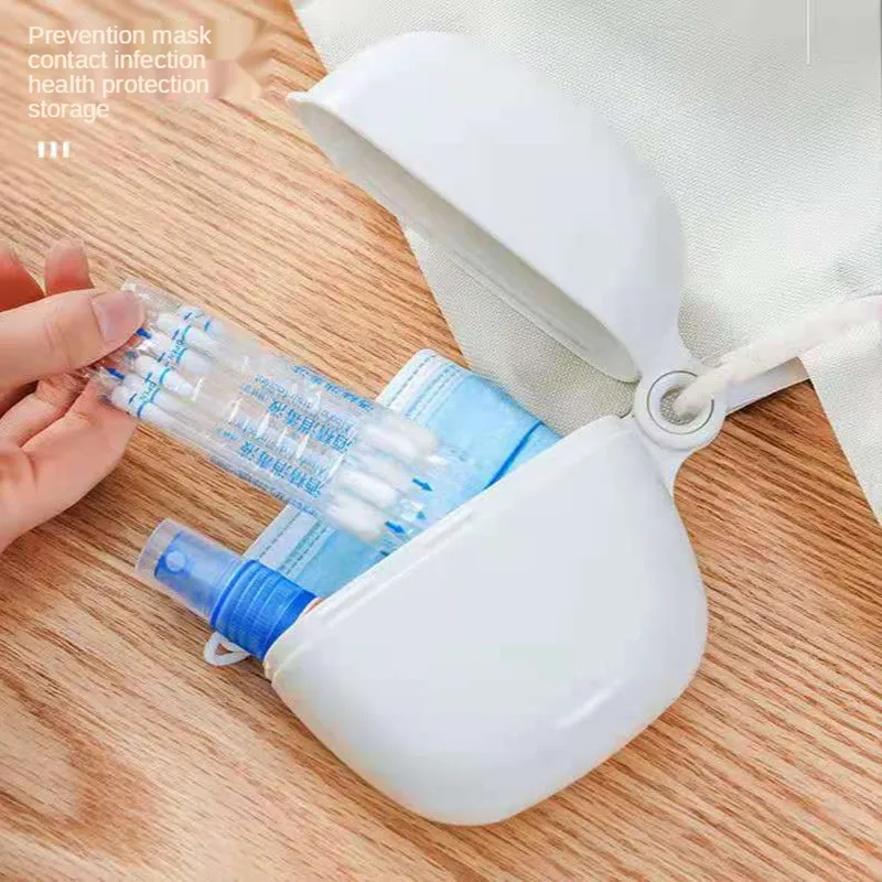 

Mask Storage Box Portable Face Mask Organizer Storage Container Waterproof Mask Storage Clip Holder Dustproof Household Mask Box