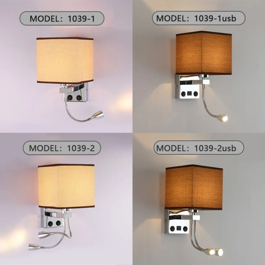 Нордическая Минималистичная тканевая настенная лампа для отеля внутреннего