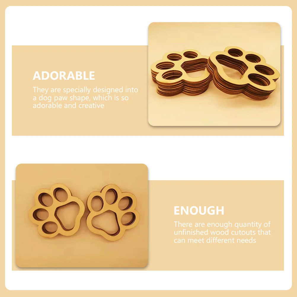 Искусственные деревянные вырезы в виде собачьих лап