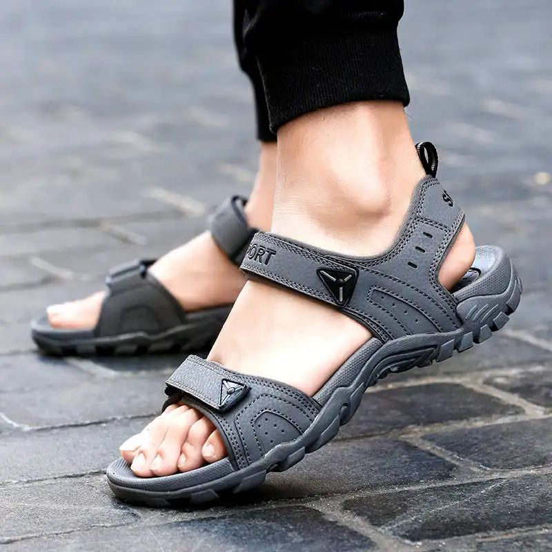 

Сандалии-корзины мужские кожаные, повседневная обувь для йоги, туфли без кожи, для тенниса, неповседневные домашние тапки