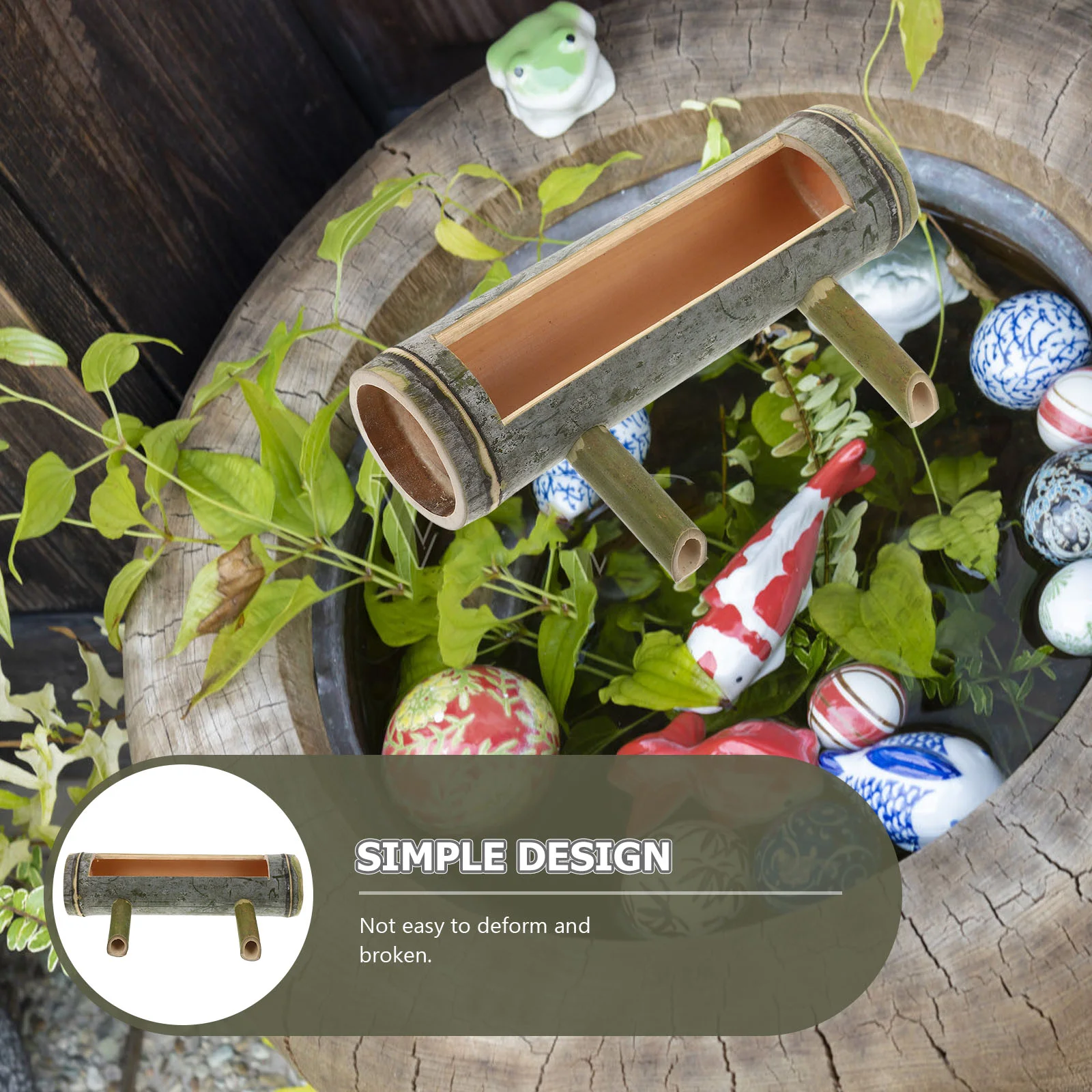 Бамбуковые аксессуары для воды фонтан носик аквариум садовый декор счастливый