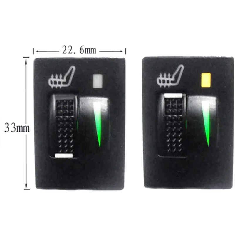 

12V Universal 5 Level Two-Seater Switch 12V Carbon Fiber Car Heated Heating Heater Seat Pads Winter Warmer Seat Covers