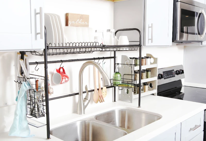 

Adjustable Dish Racks, Stainless Steel, SilverFree shipping