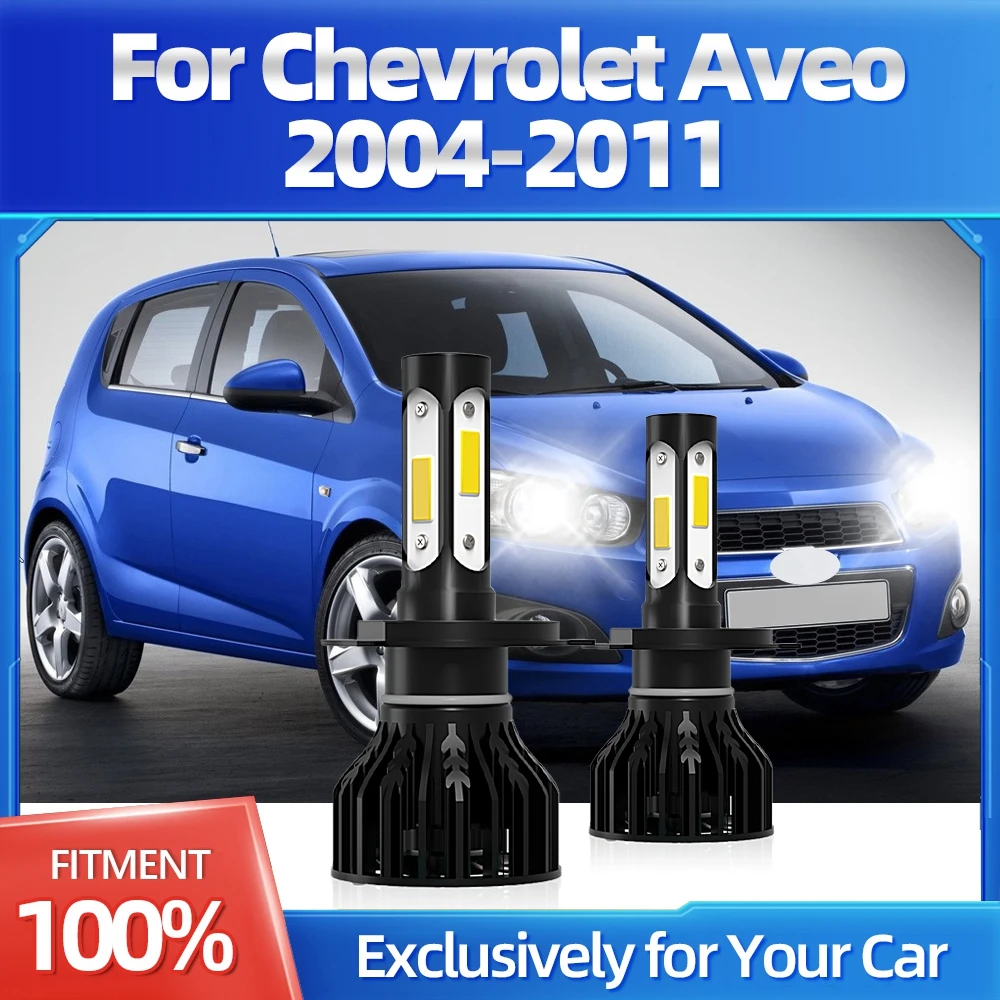 

KINGSOFE H4 светодиодный 2x Автомобильная передняя фара, белая, высокая, низкая, суперлегкая, водонепроницаемая, Plug-N-Play лампа для Chevrolet Aveo 2004-2011