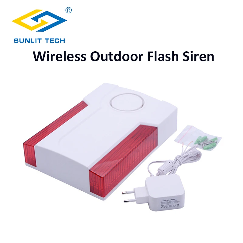 sirena alarma Wireless 433mhz/868mhz alarme maison sans fil Flash Light Outdoor Siren Two-way for Focus alarm alarme residencial