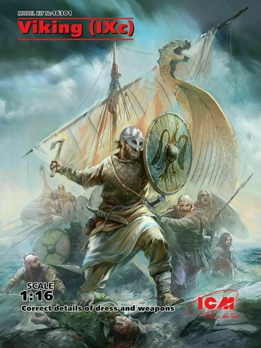 

ICM16301 ICM 1:16 масштабная модель викингов (IX век)