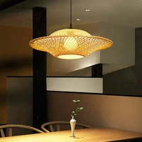 bamboo woven chandelier chinese art rattan chandelier hotel restaurant home stay shop commercial japanese silent wind chandelier
