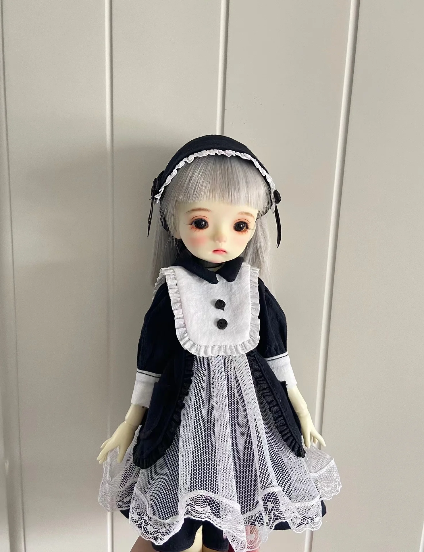 

Bjd clothes Black Maid skirt dress 1/6 30cm Green set (Fit Azone,ICY, JerryB, 1/6 Doll Accessories)
