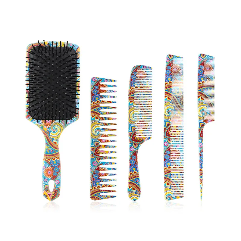 5pcs/lot High Quality Printing Airbag Comb Hairdressing And Smooth Hair Tool Hairdressing Nylon Air Comb Comb Comb Cushion