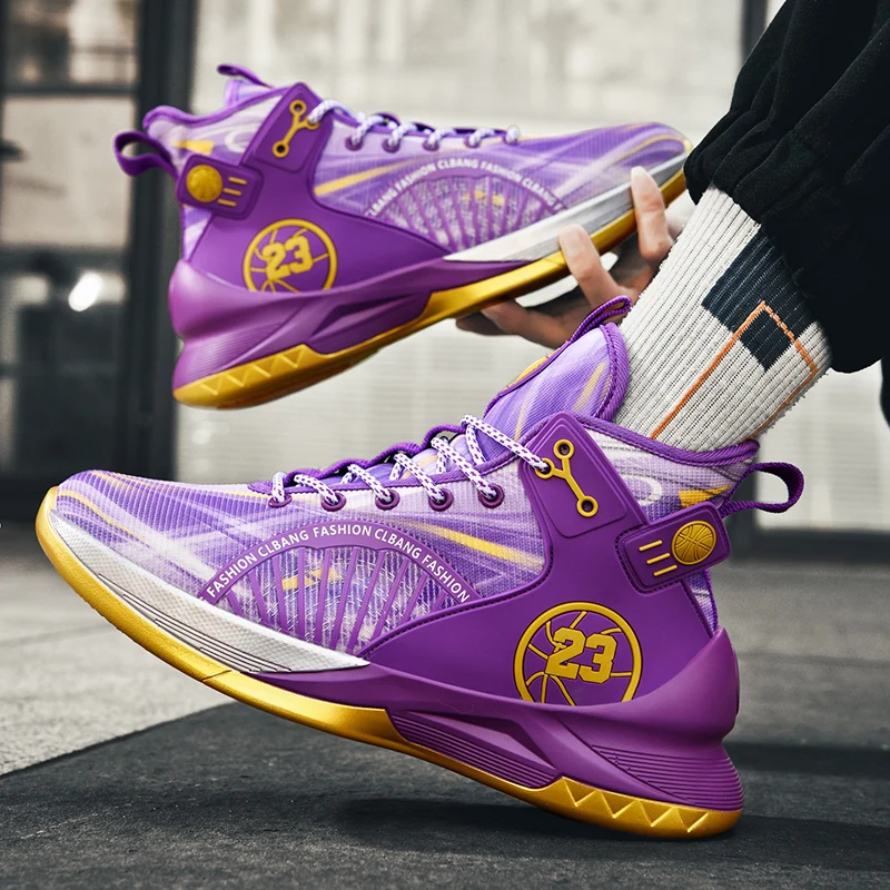 Men Sneakers Basket Shoes Women High Quality Basketball Shoe High Top Anti-slip Outdoor Sports Shoe Trainer Sneakers