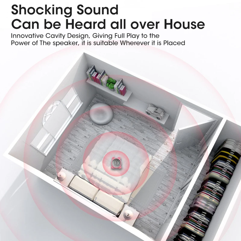 Домашний декор будильник светодиодный ным дисплеем умный Bluetooth-динамик TF-карта MP3