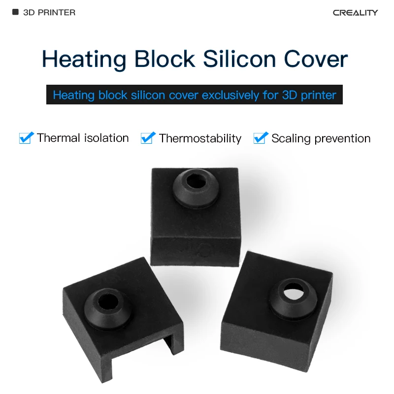 

CREALITY 3D Original 3Pcs/Lot Heater Block Silicone Cover MK7/MK8/MK9 Hotend For CR-6 SE/CR-10/Ender-3/Ender-3 V2