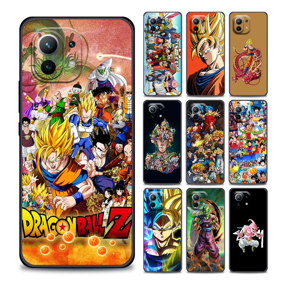 

Anime Dragon Ball Z Goku Phone Case for Xiaomi Mi 11i 11 11X 11T Poco X3 NFC M3 Pro F3 GT M4 Soft Silicone Cases Fudnas Coques