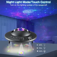 new ufo galaxy planet projector led bluetooth music rgb stage lights home bedroom bar party usb decoration atmosphere neon lamp
