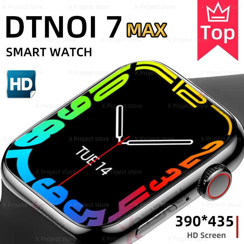 Relógio Inteligente Dtno1 Max Homem 1.95 Borderbordersem Fronteiras Tela Grande Nfc Smartver Bluetooth Chamada de Carregamento sem Fio pk Iwo W17 W27 W37 Pro