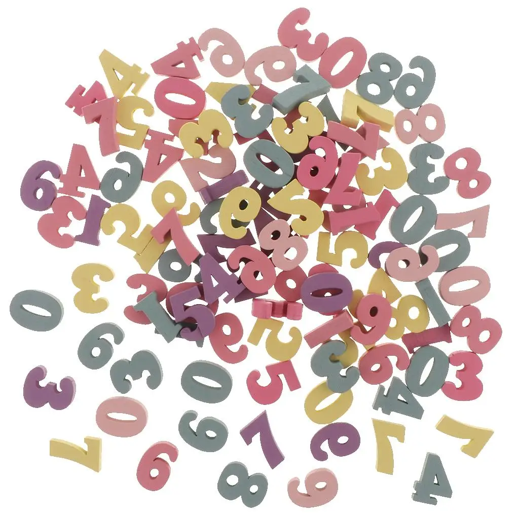 

100 шт., детские деревянные цифры