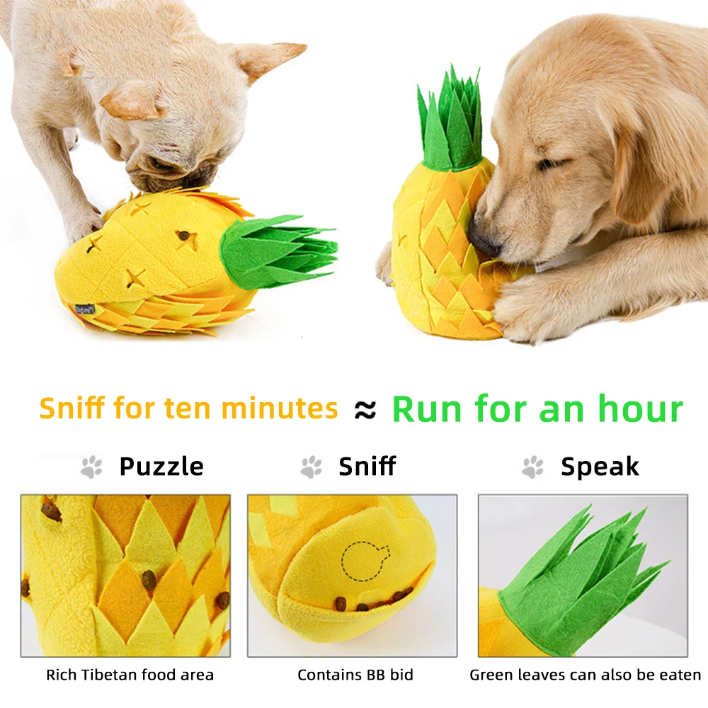 

Creative Pineapple Pet Dog Sniff Mat Interactive Chewing Training Toy Feeding Mat Dog Training Pad Sniffing Snuffle Mat Supplies