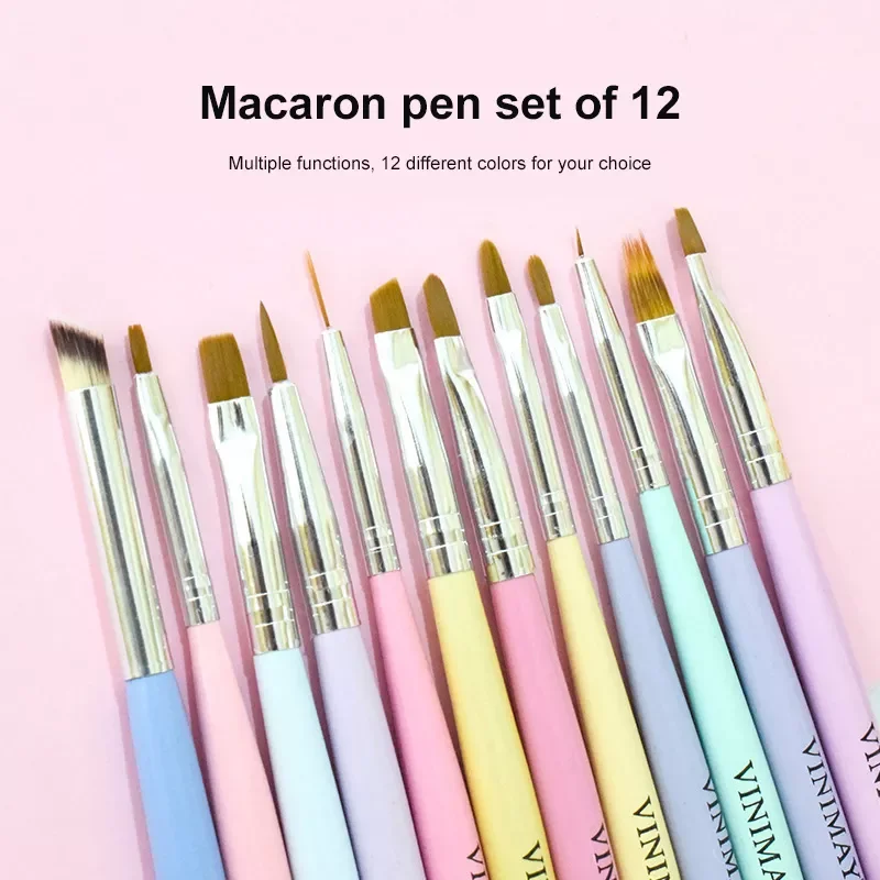 

NEW2023 12pcs Painting Nail Brush Set Gradient Nail Art Line Brush Crystal Acrylic Drawing Pen Tool For Extending UV Gel Manicur