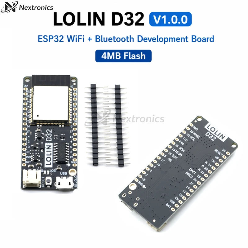 Фото 1/3/5 шт. LOLIN D32 V1.0.0 WiFi Bluetooth ESP32 ESP-WROOM-32 плата разработки с 4 МБ флеш-памяти, совместимая с Arduino и MicroPython №1