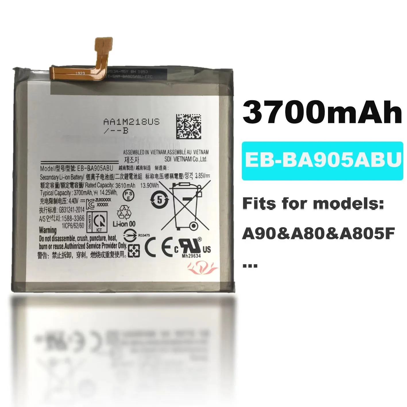 Запасные части оригинальной батареи для samsung a90 a80 a805F