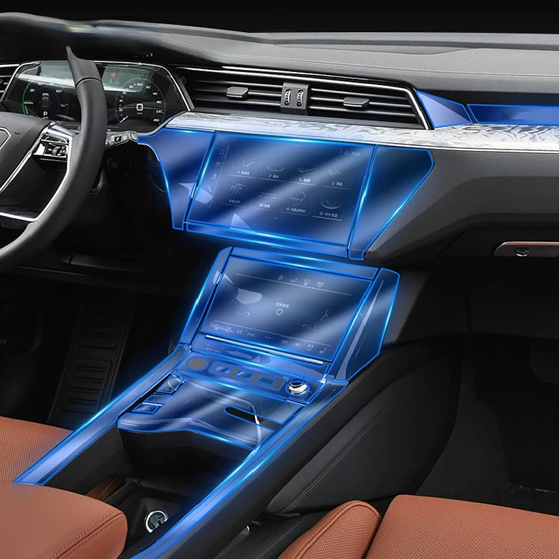

Для Audi e-tron 2020-2022 центральная консоль автомобиля, прозрачная фотопленка для ремонта от царапин, аксессуары для замены