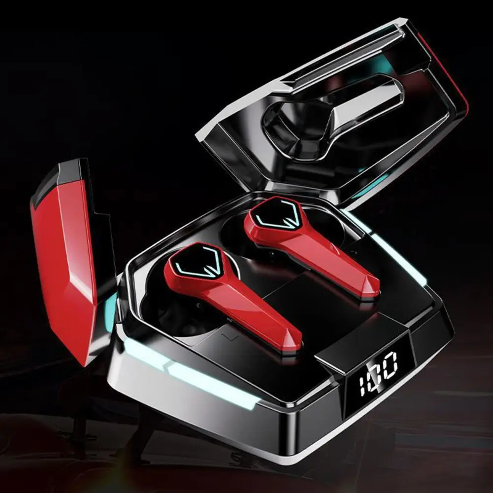 

IPX5 Waterproof Practical E-sport Game Wireless Headphones Sweat-proof Bluetooth-compatible Headsets In-ear for Fitness