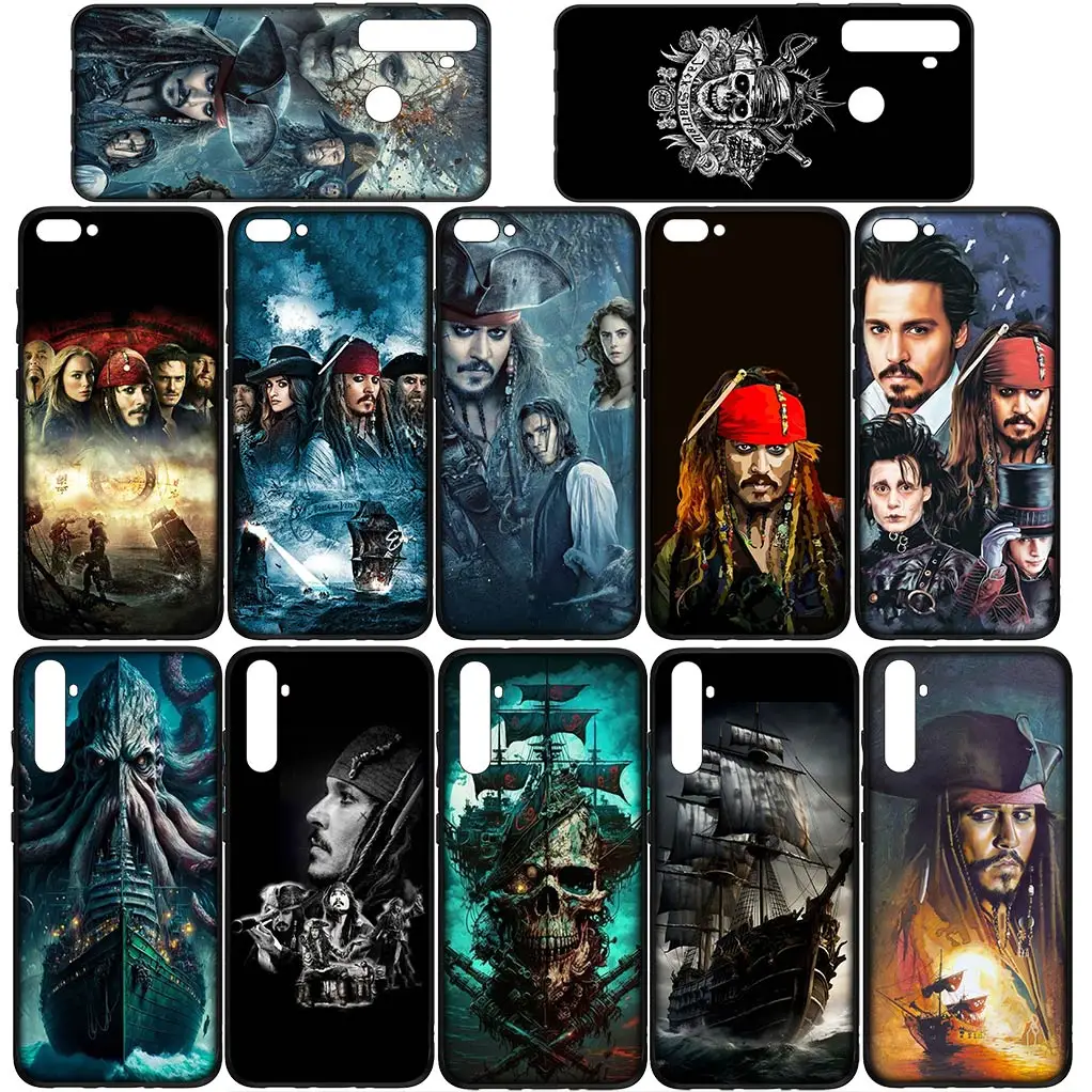 Гибкий чехол для телефона с капитанами Jack Sparrow Samsung Galaxy S24 S23 Fe Ultra Plus A05 A55 A35 A24 A25 A15 M55