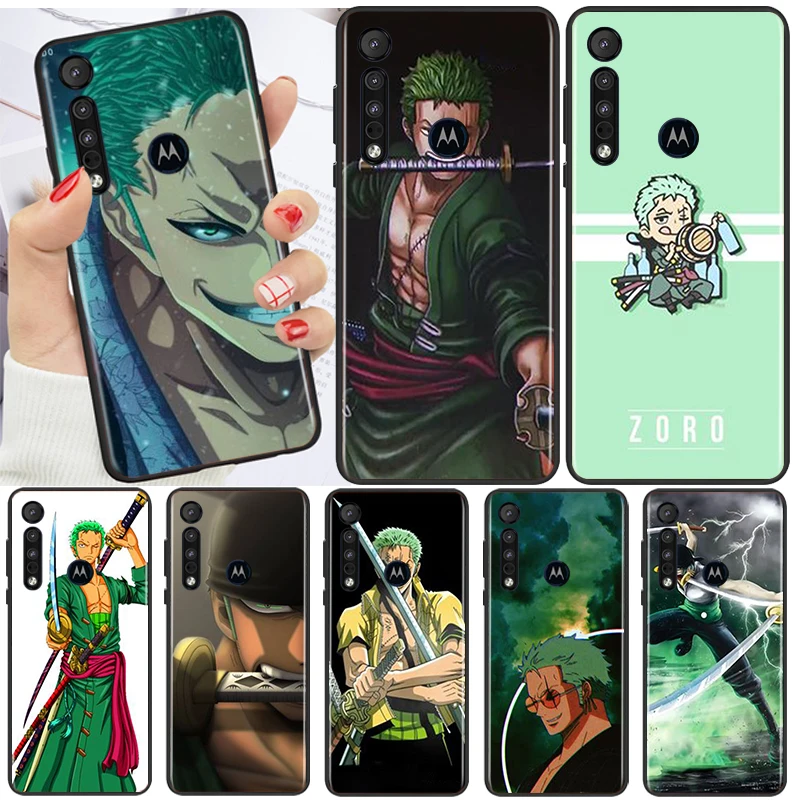 

Anime One Piece Zoro For Motorola Moto G9 G8 E7 G Stylus Power Lite One Macro Hyper Fusion Edge Plus Black TPU Phone Case