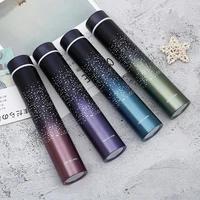 starry sky mini thermos cup girls cute hot water bottle stainless steel thermal coffee mug vacuum flask insulated 255ml