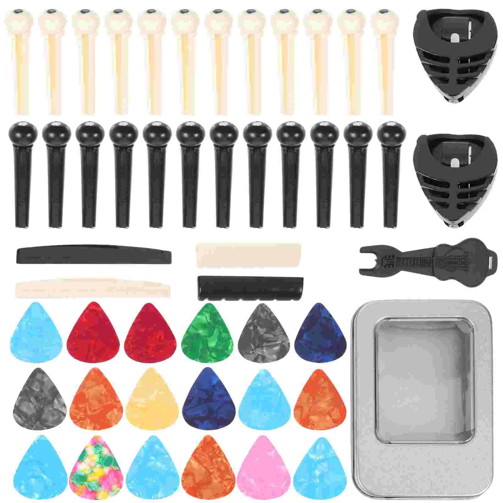 

Guitar Saddle Pick Picks Nut String Nails Practice Bridge Repair Accessories Playing Pin Natural Plectrum Compact Part