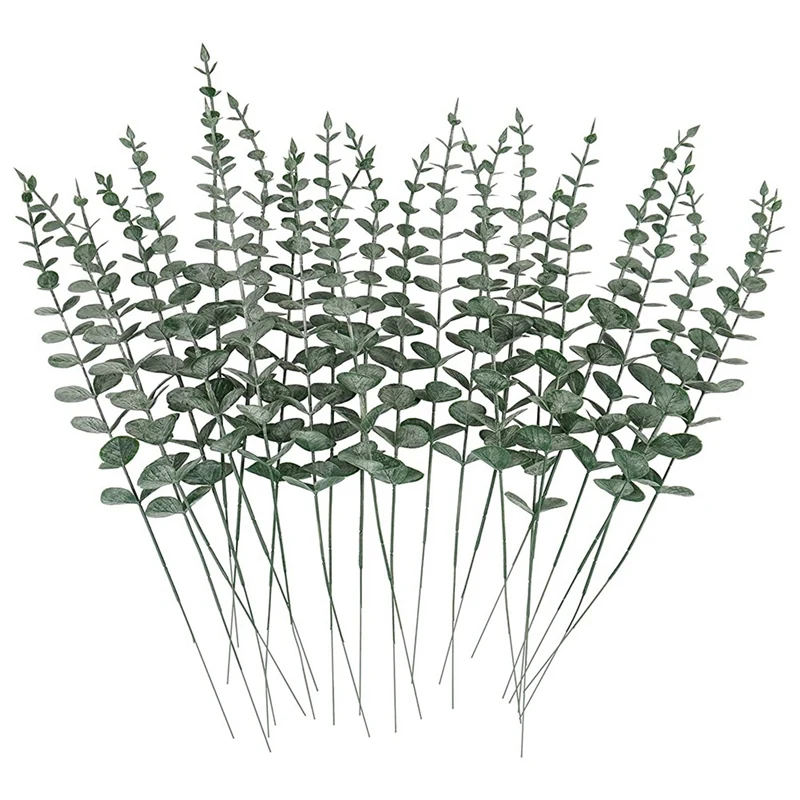 

30 Pcs Artificial Eucalyptus Stems, Farmhouse Eucalyptus Leaves Decor For Wedding Centerpiece Home Flowers Arrangement
