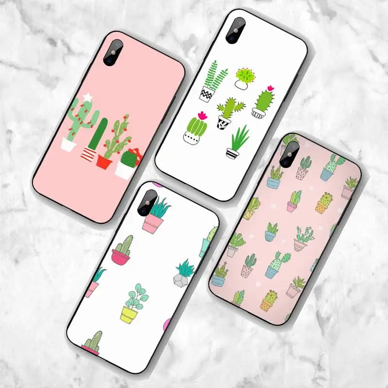 

YNDFCNBYNDFCNB Cartoon Cactus Phone Case For Huawei G7 G8 P7 P8 P9 P10 P20 P30 Lite Mini Pro P Smart Plus Cove Fundas