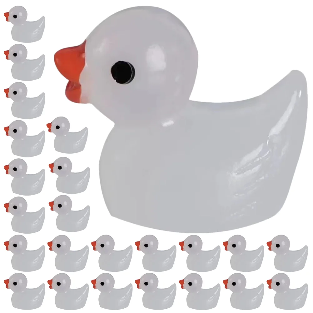 

Miniature Figurines Ducks Glow The Dark Mini Decoration Duck Ornaments Gardens Micro Ornament Bonsai Animal Fairy Model Garden