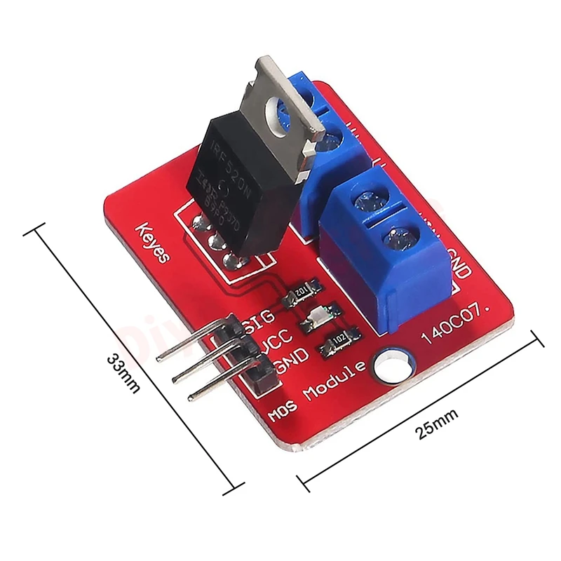 Модуль драйвера МОП-транзистора IRF520 4 шт. привод с кнопкой 0-24 В PWM-выход платы