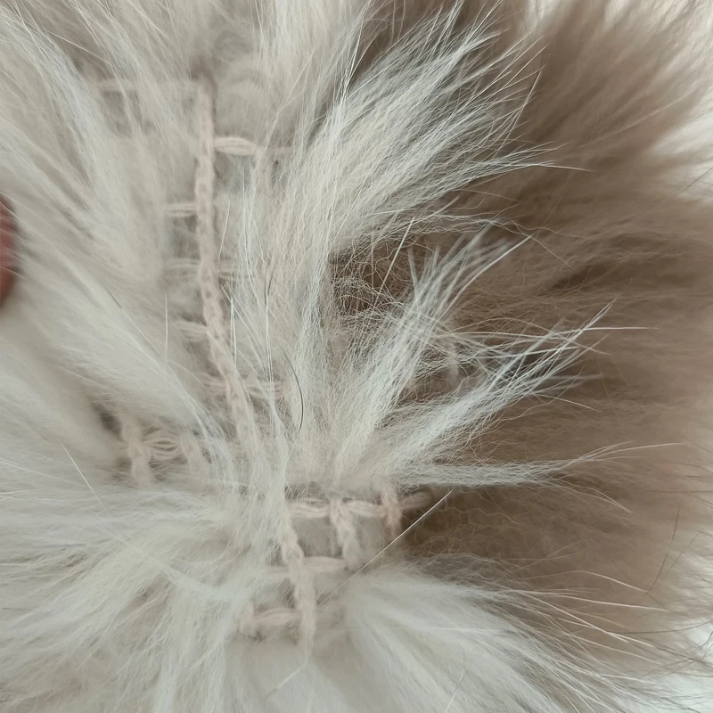 Winter Double Knitted Fox Fur Hooded Jacket real fur coat Short Women's Imported Real Fox Fur Thick Jacket Knitted Craft Jacket