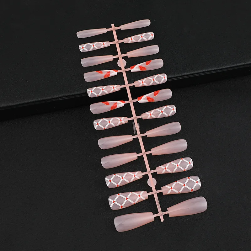 On Faux Ongles Long French False Nail Kit