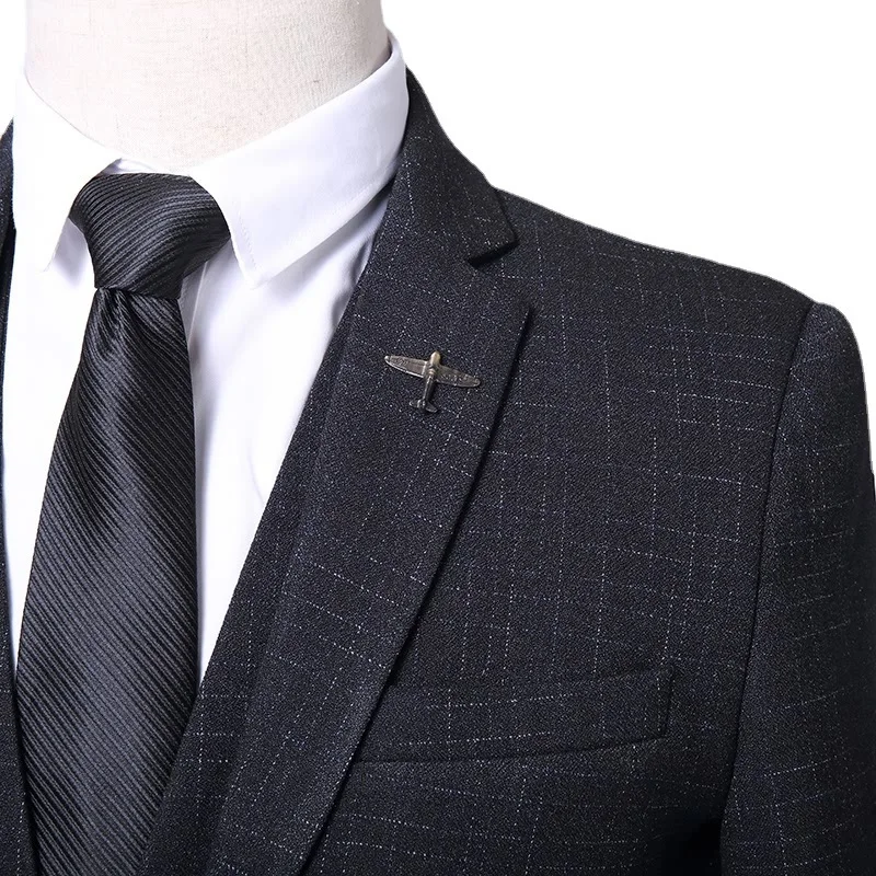 Индивидуальный Логотип (костюм + жилет брюки) официальное платье на четыре сезона