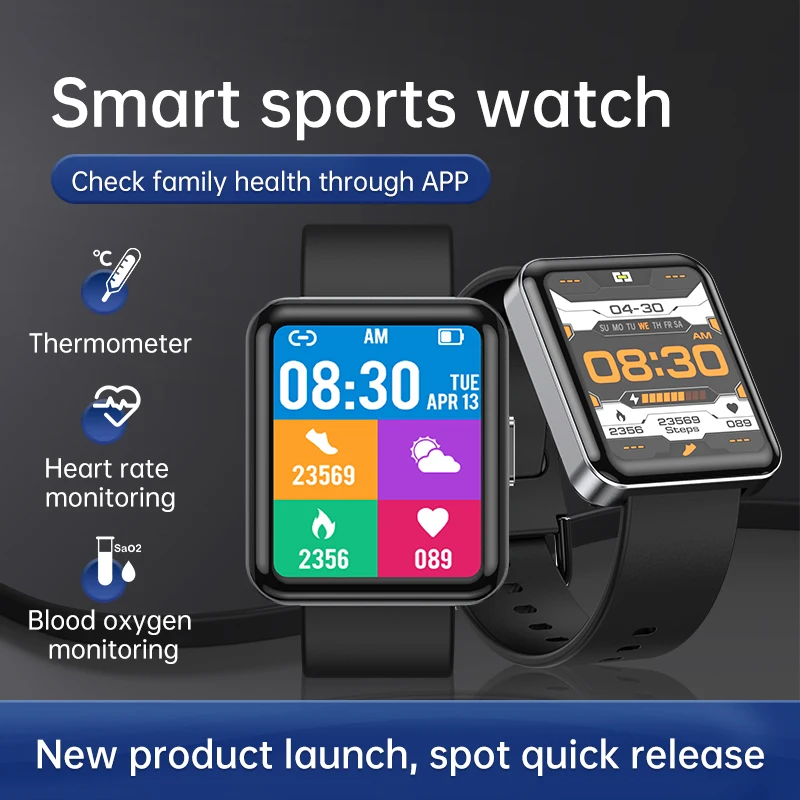 

2022New Smart Watch Men Women Full Touch HD Screen Sport Tracker Support Bluetooth Call Heart Rate BP Automatic detection alarm
